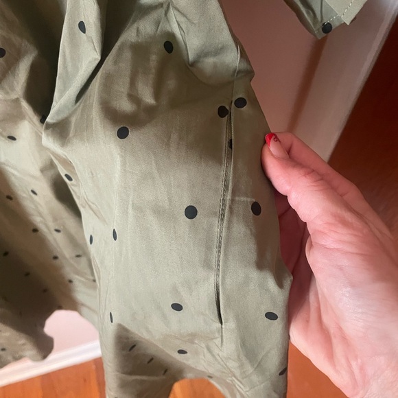 Wyatt Wylde Green and black polka dot Bow Dress Holiday Large (T) - Picture 6 of 7